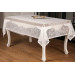 Luxury Raschel Lace Cream Table Cloth 155X220 Cm - Finezza Orkide