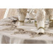 Lacy Linen Beige Tableware 8 Kşl. Round 180Cm 17Pr. - Finezza Royal