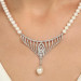 Silver Pearl Necklace, White