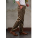 Thin Ribbed Regular Cut Piping Men's Corduroy Trousers