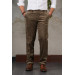 Thin Ribbed Regular Cut Piping Men's Corduroy Trousers