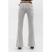 Women's Flare Belted Spanish Leg Gray Lycra Jeans