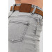 Women's Flare Belted Spanish Leg Gray Lycra Jeans