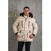 Hooded Quilted Inner Fleece Men's Inflatable Coat