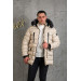 Hooded Quilted Inner Fleece Men's Inflatable Coat