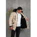 Hooded Quilted Inner Fleece Men's Inflatable Coat