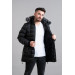 Hooded Quilted Inner Fleece Men's Inflatable Coat