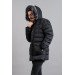 Hooded Quilted Inner Fleece Men's Inflatable Coat