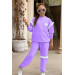 Girls Lilac Ruffled Tracksuit Set