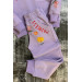 Girls Floral And Princess Lilac Tracksuit