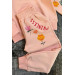 Girls Pink Floral And Princess Tracksuit