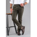 Classic Fit Personality Textured Cotton Gabardine Trousers