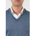 Classic Cut V-Neck Sleeve Men's Sweater
