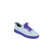 White-Purple Women's Genuine Leather Sports Shoes