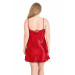 Markano Large Size Red Short Double Satin Dressing Gown And Nightgown Set