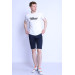 شورت رجالي لون أزرق واسود Es Roy Jogger 7079-03