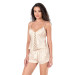 Markano Ivory Satin Babydoll Shorts Set