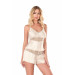 Markano Ivory Satin Babydoll Shorts Set