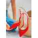 Gent Red Satin Women's Heeled Shoes