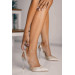 Gent Nude Satin Women's Heeled Shoes