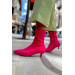 Ginetta Fuchsia Matte Stretch Women's Heeled Boots