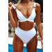 Markano Special Design High Waist Bikini Set White