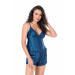 Markano Petrol Blue Satin Babydoll Shorts Set