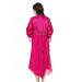 Markano Cherry Long Double Satin Dressing Gown And Nightgown Set