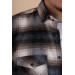 Mugi Casual Fit Plaid Double Pocket Men's Lumberjack Shirt