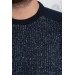 Nehir By Faruk Ülker Black Collar Regular Fit Men's Knitwear Sweater