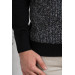 Nehir By Faruk Ülker Black Collar Regular Fit Men's Knitwear Sweater