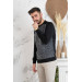 Nehir By Faruk Ülker Black Collar Regular Fit Men's Knitwear Sweater