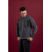 Men's Oversized Printed Cotton Sports Sweatshirt