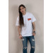 Oversized Printed Zero Collar Men's Combed Cotton T-Shirt