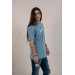 Oversized Printed Zero Collar Men's Combed Combed T-Shirt