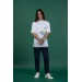 Oversized Printed Zero Collar Men's Combed Combed T-Shirt