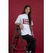 Oversized Cycling Collar Printed Men's Combed Combed T-Shirt