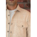 Oversized Fitted Double Pocket Men's Thick Lumberjack Shirt
