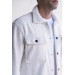 Double Pocket Plush Men's Shirt With Oversized Snap Closure