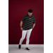 Oversized Striped Fine Combed Men's T-Shirt