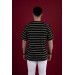 Oversized Striped Fine Combed Men's T-Shirt