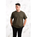 Oversized Front Printed Cotton Basic Men's Combed T-Shirt