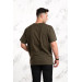 Oversized Front Printed Cotton Basic Men's Combed T-Shirt