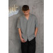 Oversized Collar Button Self Striped Men's Summer