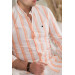 Paul Martin Canadian Striped Collar Button Linen Summer Men's Shirt