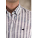 Paul Martin Canadian Thick Striped Collar Button Linen Summer Men's Shirt