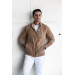 Polar Slimfit Zippered Stand Up Collar Men's Cardigan