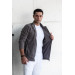 Polar Slimfit Zippered Stand Up Collar Men's Cardigan