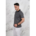 Polo Neck Pocket Classic Cut Patterned Men's T-Shirt