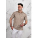 Polo Neck Pocket Classic Cut Patterned Men's T-Shirt